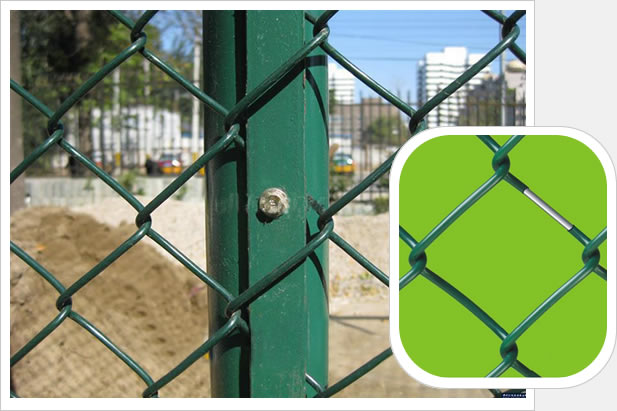 Green Coated Steel Perimeter Fence