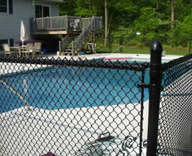 Black Vinyl Coated Steel Pool Safety Fence