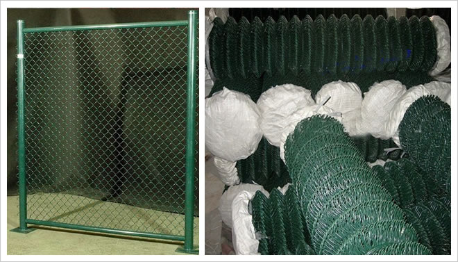 PVC Coated Electro Galvanized Chain Link Fence for Mobile Barrier Uses
