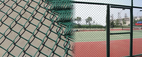 Green Coated Plastic Sports Fence