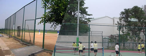 Tennis Court Powder Coated Steel Fencing