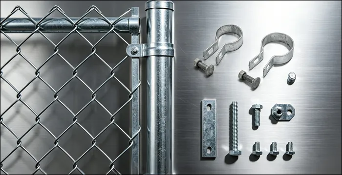 Chain Link Fence Post Clamp Bolt Set